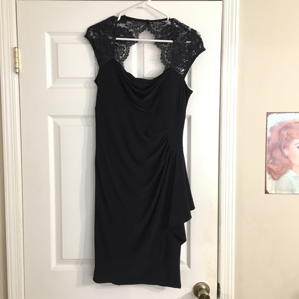 Short, navy blue, formal dress